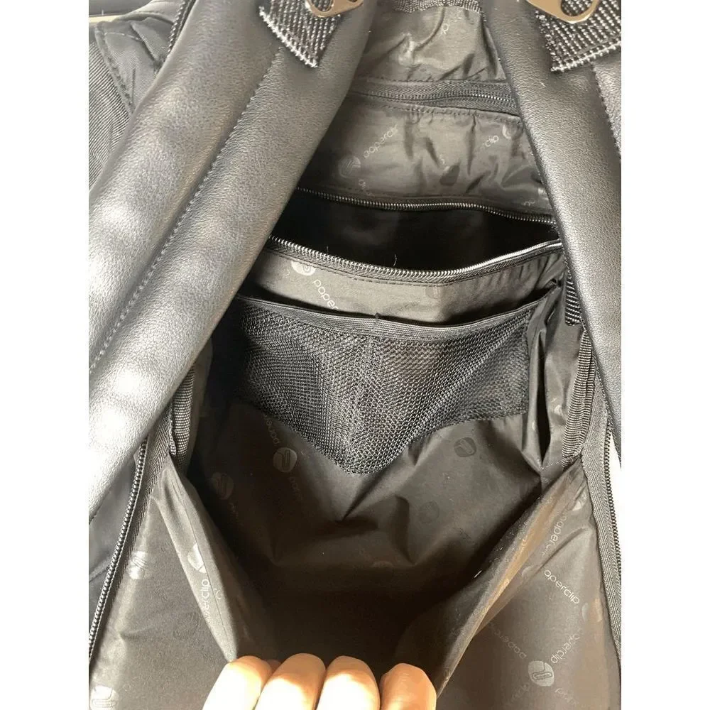 Quilted Black Baby Backpack - Unbranded